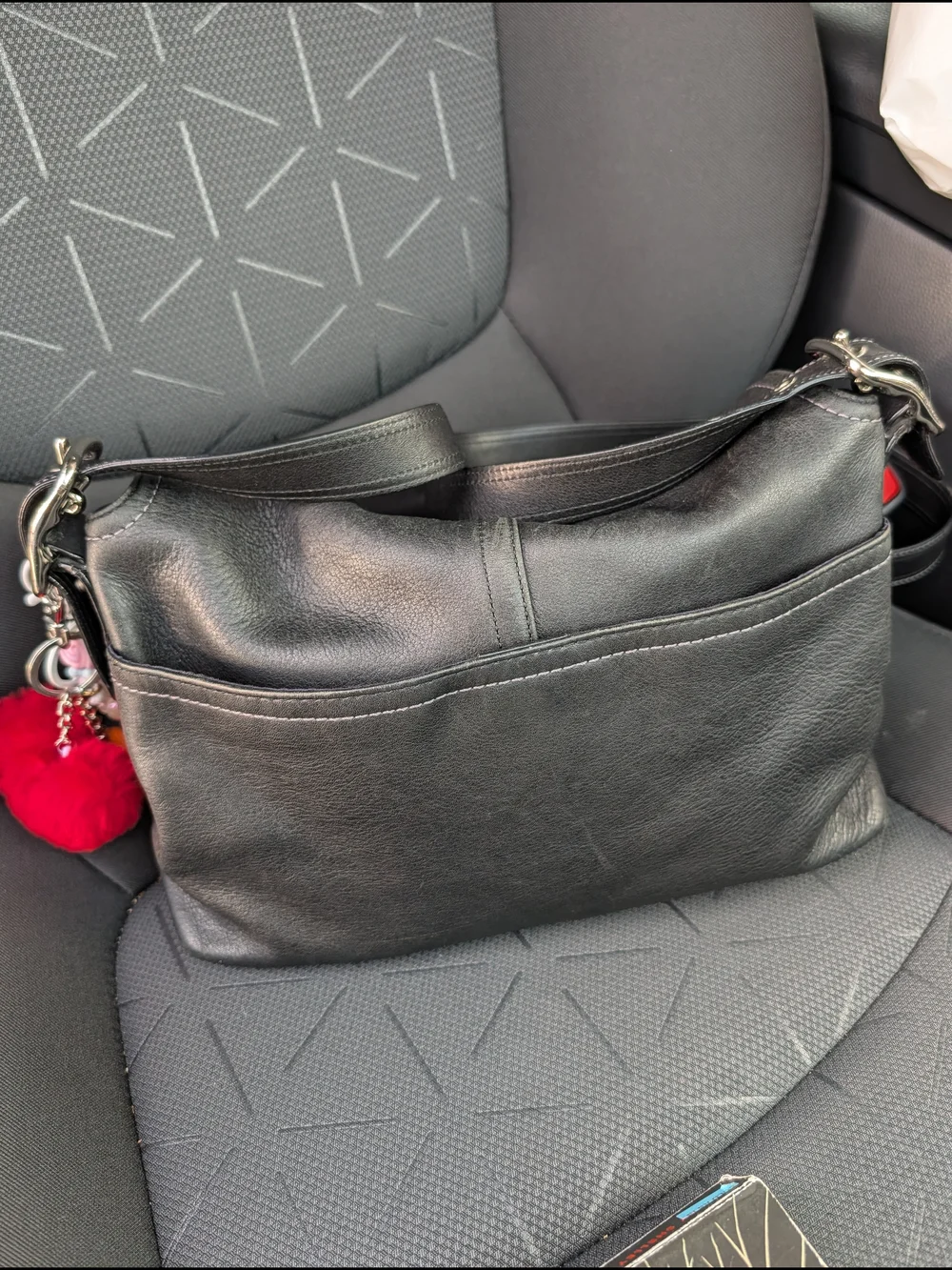 Coach Black Leather Shoulder Bag